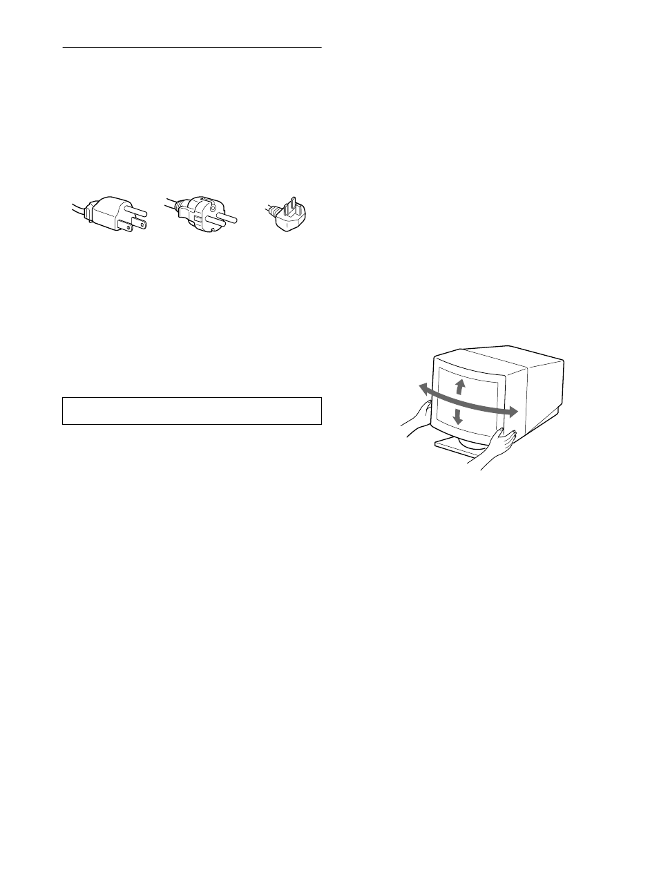 Aviso sobre las conexiones de alimentación, Instalación, Mantenimiento | Transporte, Uso del soporte basculante giratorio, 4precauciones | Sony CPD-110EST User Manual | Page 46 / 76