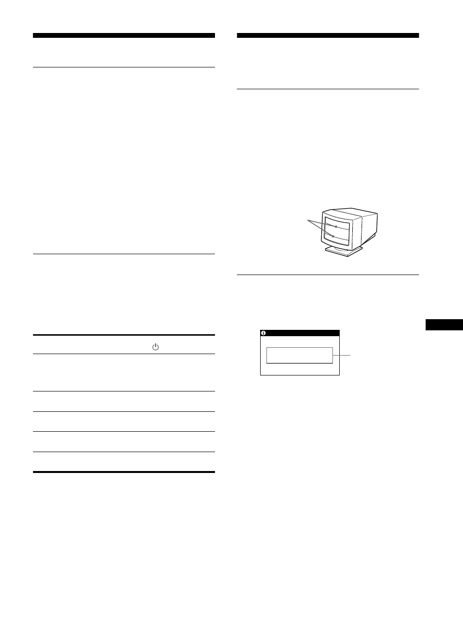 Características técnicas, Nota para los usuarios de windows, Solución de problemas | Modos predefinidos y de usuario, Función de ahorro de energía, Mensajes en pantalla | Sony CPD-110EST User Manual | Page 55 / 76