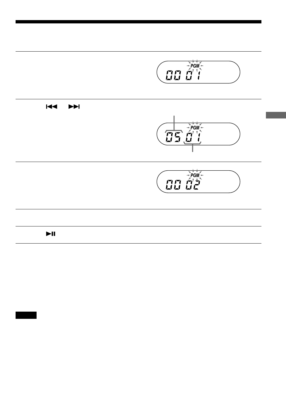 Playing tracks in your favorite order (pgm play), Playing tracks in your favorite order, Pgm play) | Sony D-SJ01 User Manual | Page 11 / 24