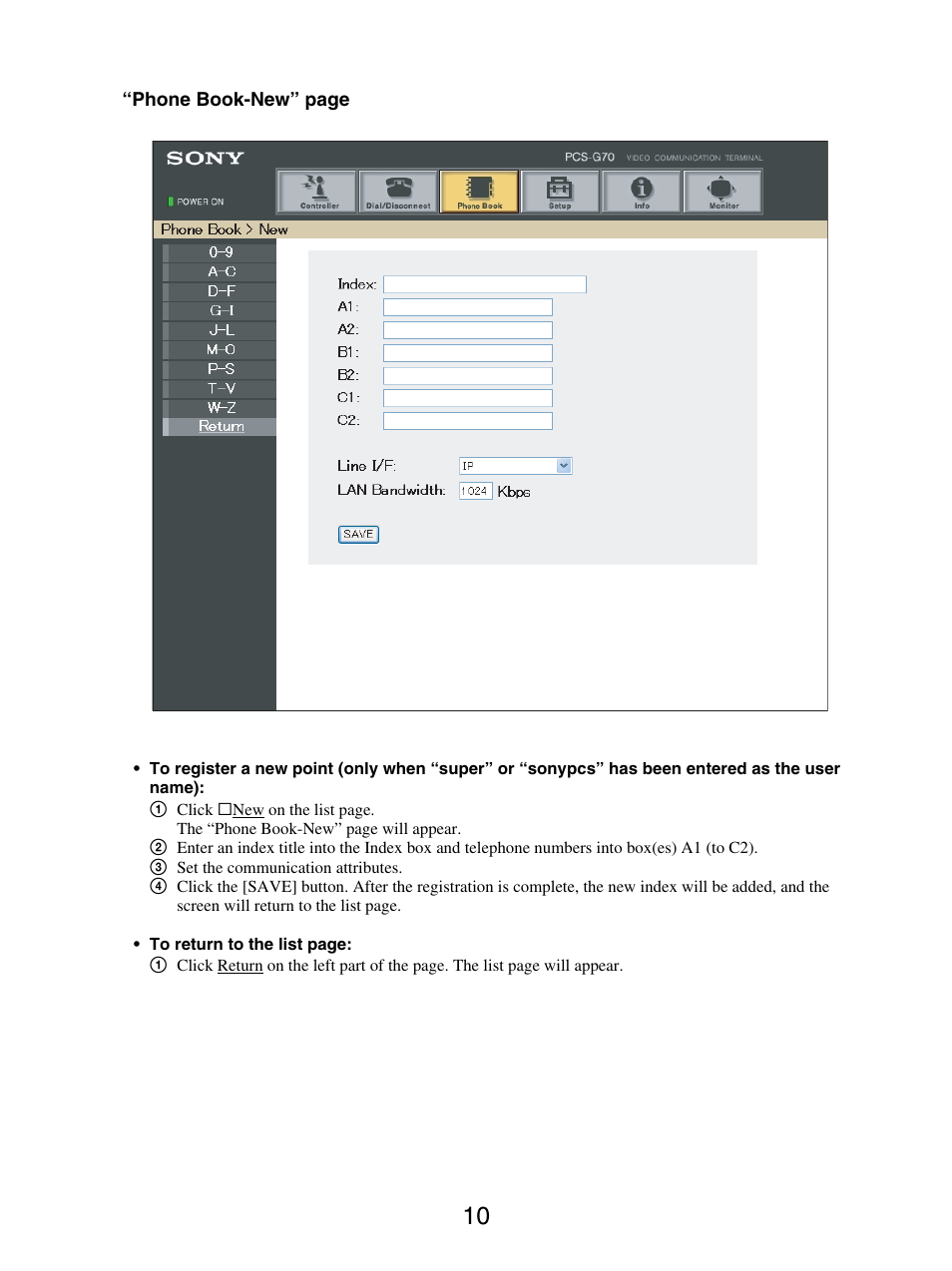 Sony PCS-G70/G70P User Manual | Page 10 / 17