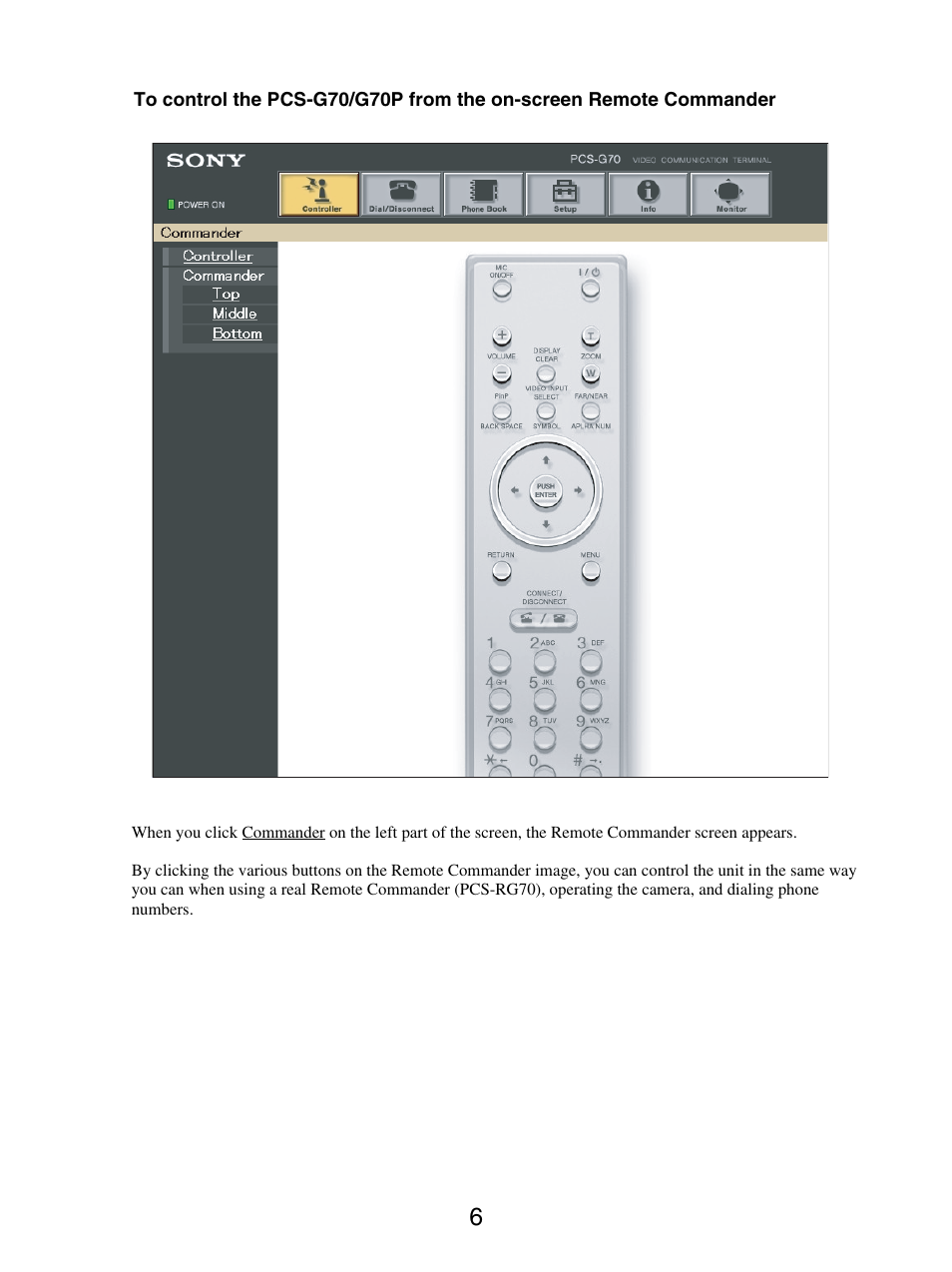 Sony PCS-G70/G70P User Manual | Page 6 / 17
