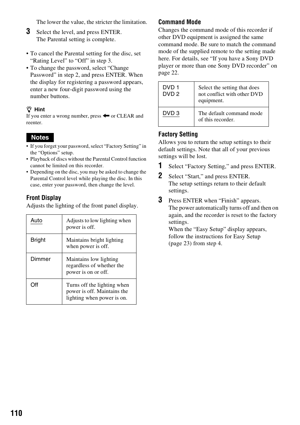 Sony 3-213-480-12(1) User Manual | Page 110 / 132