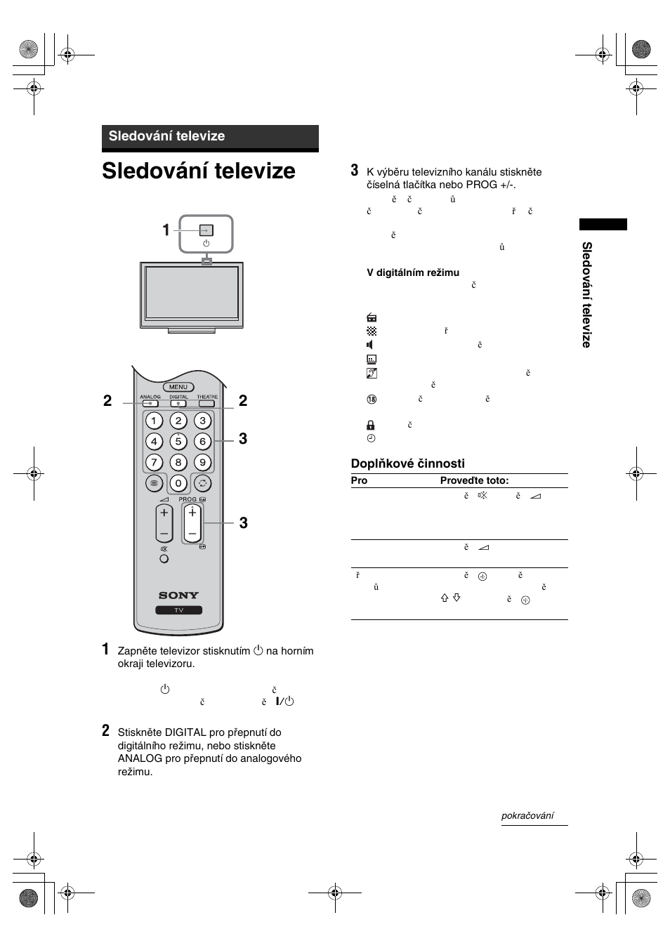 Sledování televize | Sony BRAVIA KDL-32D28xx User Manual | Page 107 / 194