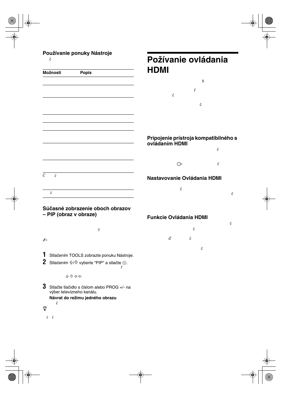 Požívanie ovládania hdmi | Sony BRAVIA KDL-32D28xx User Manual | Page 146 / 194