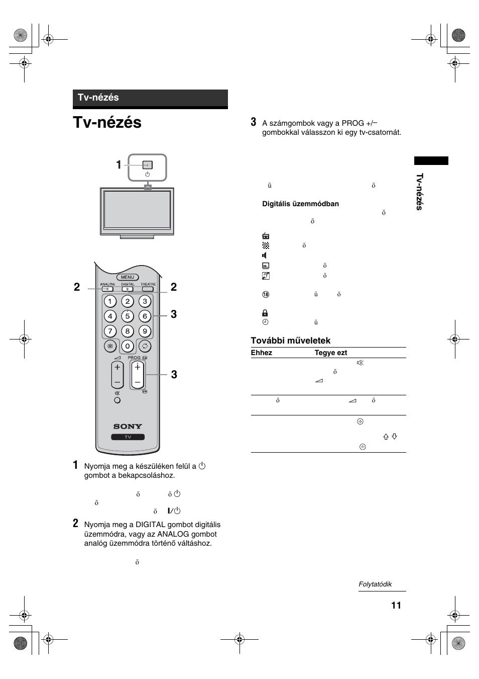 Tv-nézés | Sony BRAVIA KDL-32D28xx User Manual | Page 171 / 194