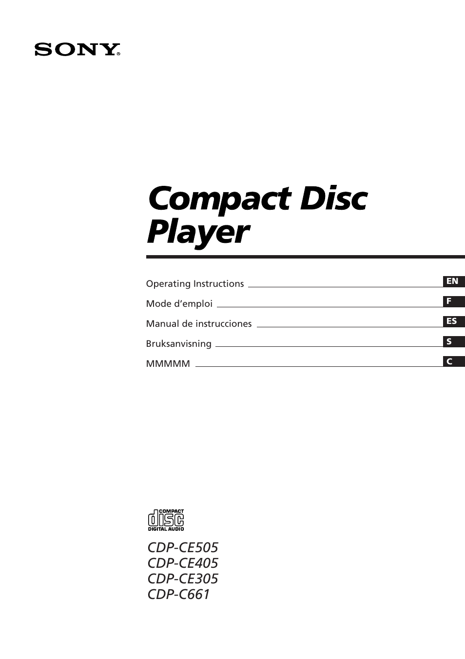 Sony CDP-CE405 User Manual | 78 pages