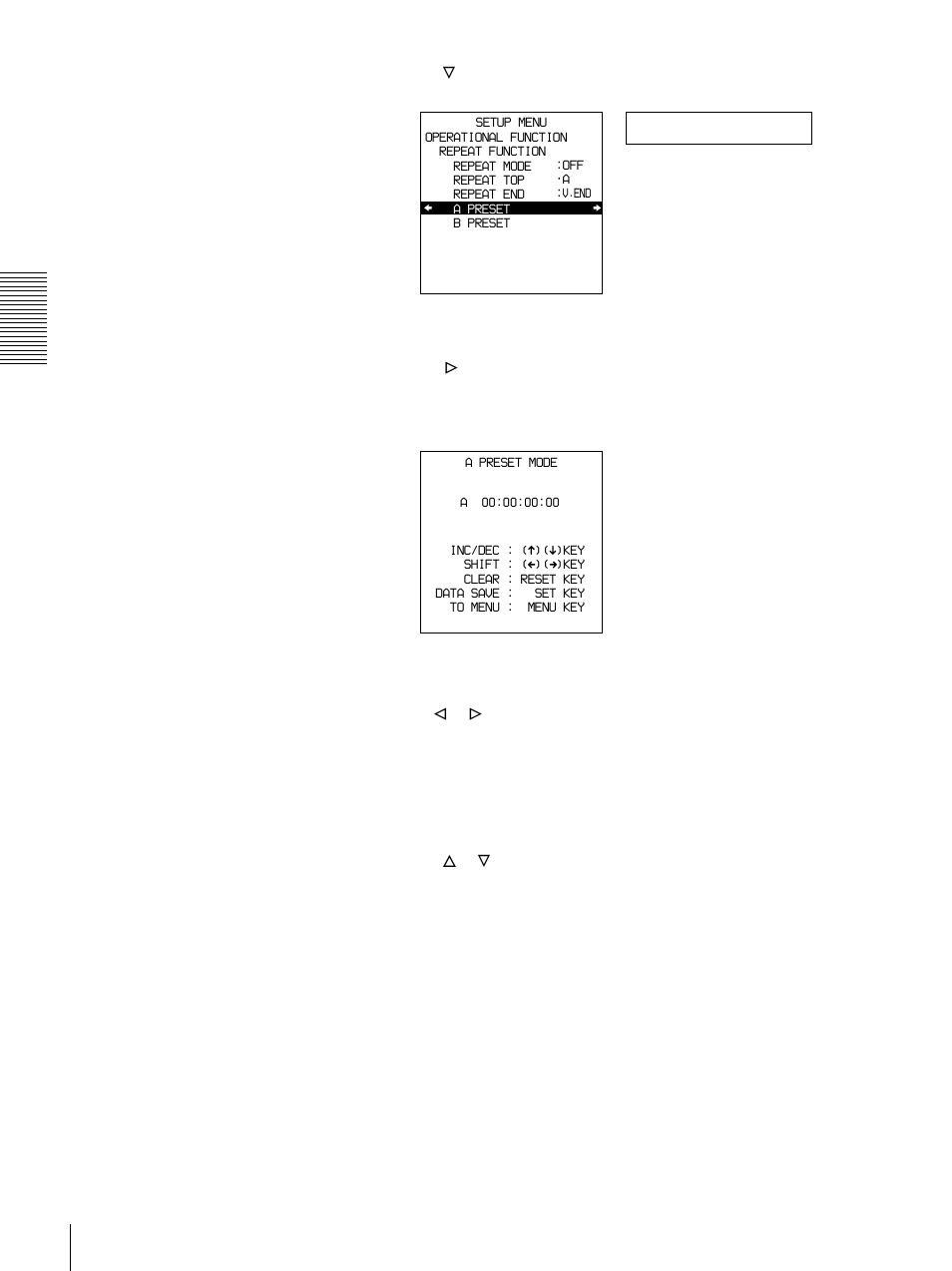 A preset | Sony DSR-1500A User Manual | Page 48 / 128