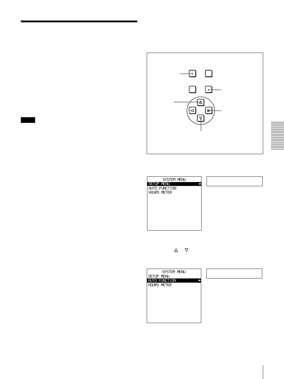 Digitally dubbing signals in dvcam/dv format, Setup menu, Auto func | Sony DSR-1500A User Manual | Page 59 / 128