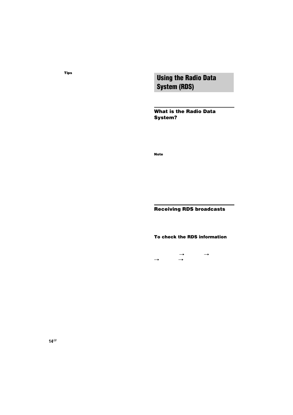 Using the radio data system (rds), European model only) | Sony CMT-GPX7 User Manual | Page 14 / 36