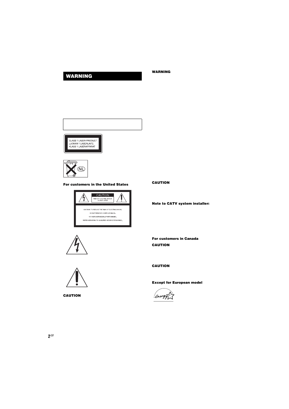 Sony CMT-GPX7 User Manual | Page 2 / 36