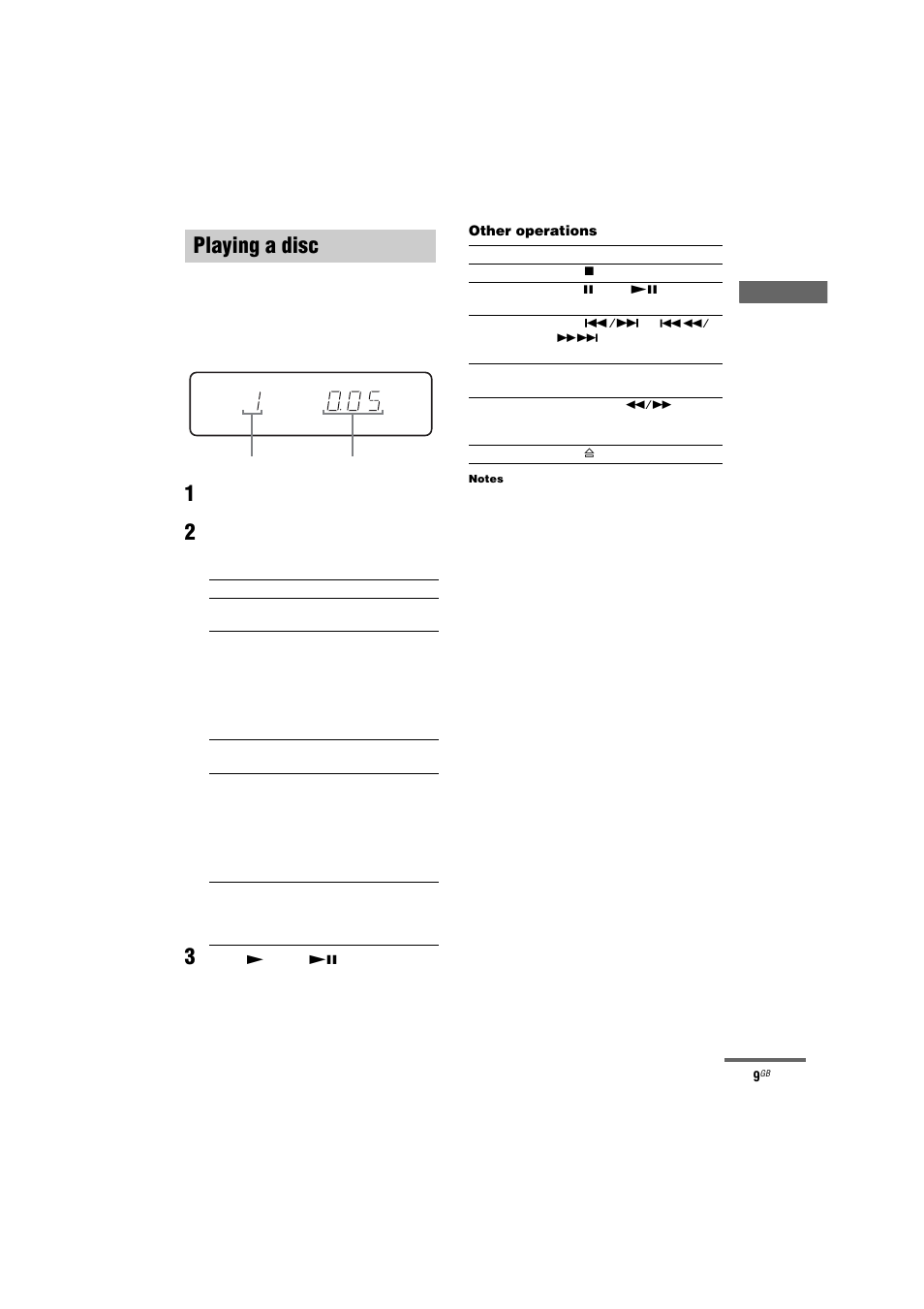 Playing a disc, Normal play/shuffle play | Sony CMT-GPX7 User Manual | Page 9 / 36