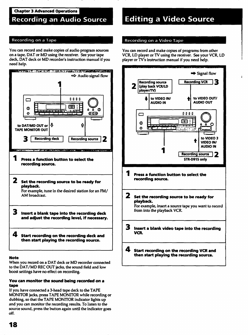 Editing a video source | Sony STR- D915 User Manual | Page 18 / 35