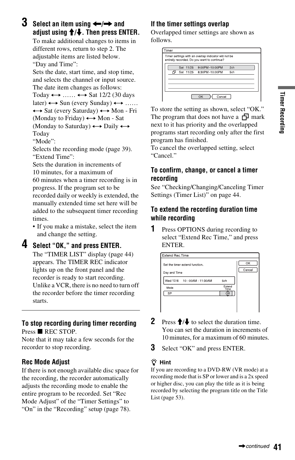 Sony RDR-GX33 User Manual | Page 41 / 100