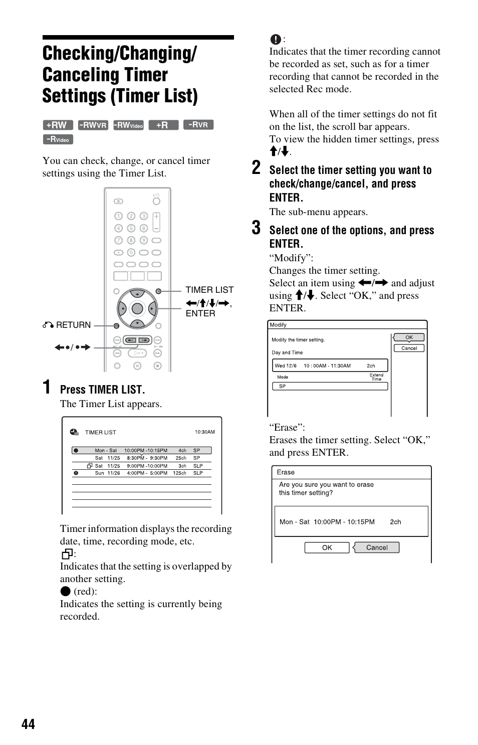 Sony RDR-GX33 User Manual | Page 44 / 100