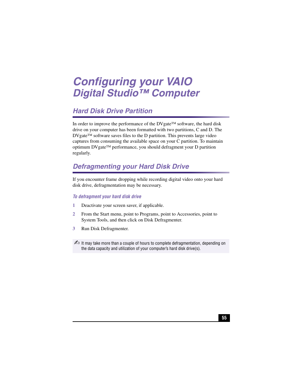 Configuring your vaio, Digital studio™ computer | Sony PCV-RX360DS User Manual | Page 55 / 100