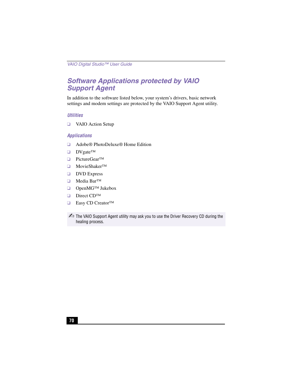 Sony PCV-RX360DS User Manual | Page 70 / 100