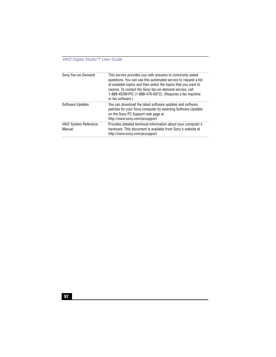 Sony PCV-RX360DS User Manual | Page 92 / 100