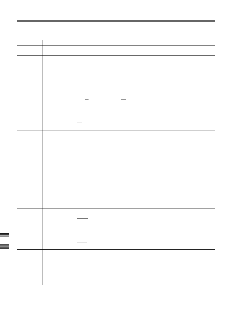 Basic menu | Sony DSR-70 User Manual | Page 102 / 144