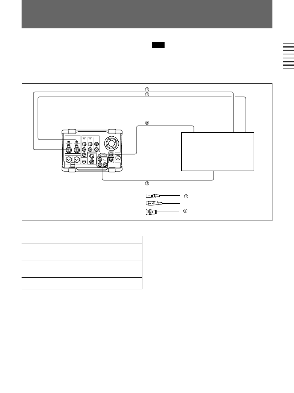 Connections for component analog recording, Optional dsbk-170 required) | Sony DSR-70 User Manual | Page 117 / 144