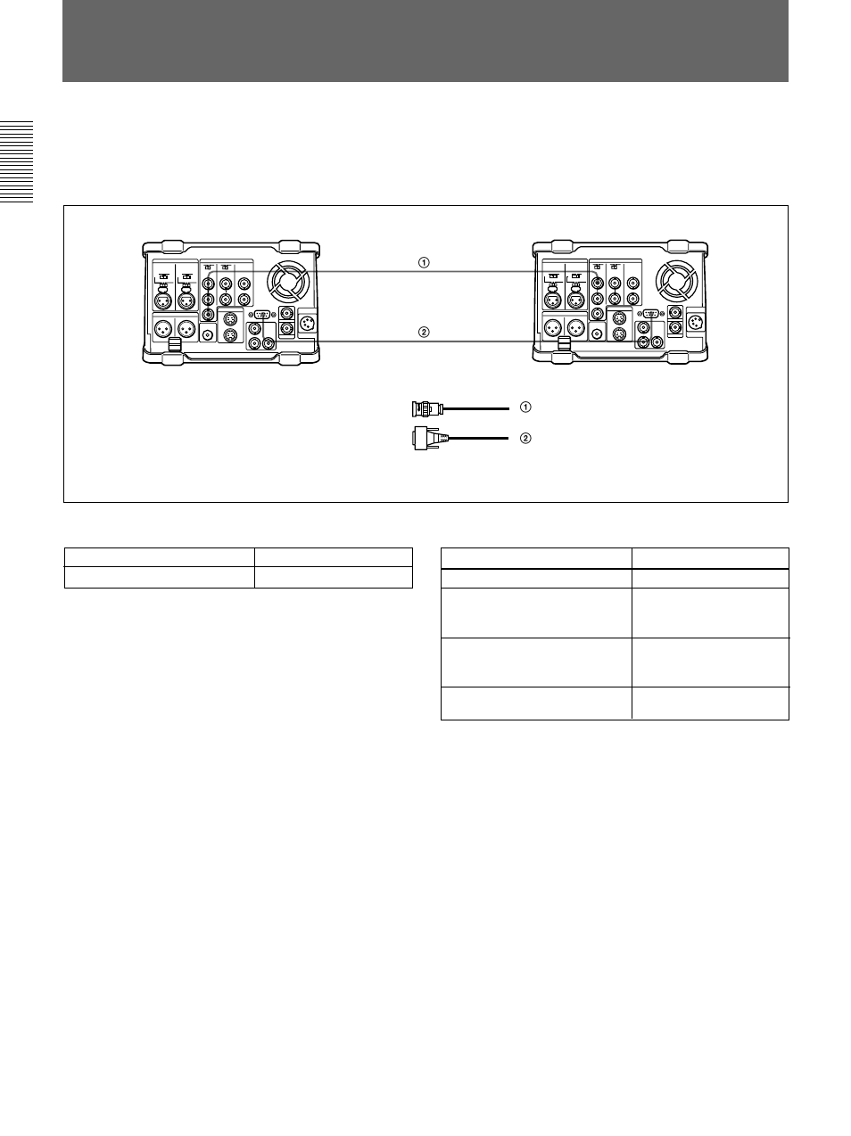 Connections for two-unit synchronous playback | Sony DSR-70 User Manual | Page 122 / 144