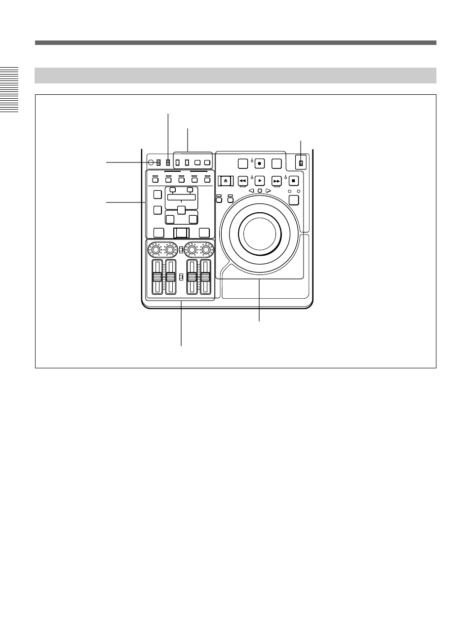 Control panel, Location and function of parts, Chapter 1 overview | Sony DSR-70 User Manual | Page 16 / 144