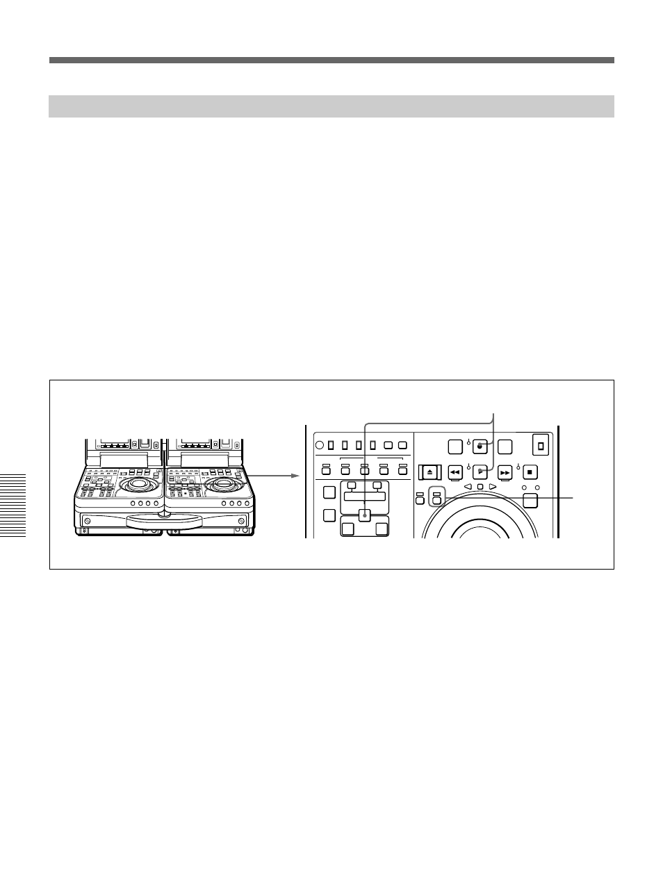 Sequential recording using two units, Recording sequential recording using two units, Insert the cassettes into the recorder and player | Sony DSR-70 User Manual | Page 80 / 144