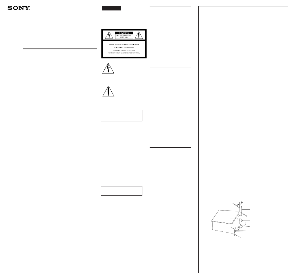 Sony ICF-CD810 User Manual | 2 pages