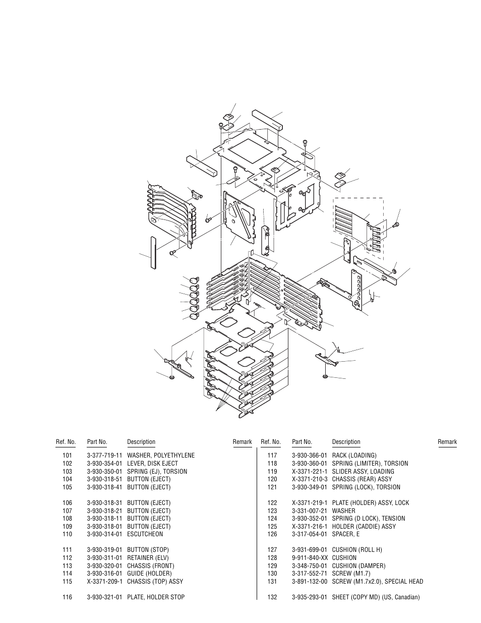 Mechanism section-2 (mg-798-133) | Sony MDX-61 User Manual | Page 29 / 38