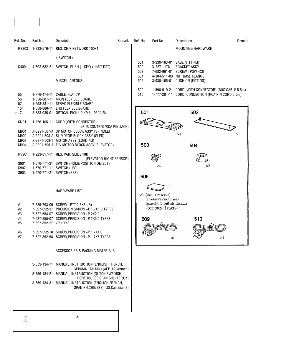 Mdx-61 servo | Sony MDX-61 User Manual | Page 36 / 38