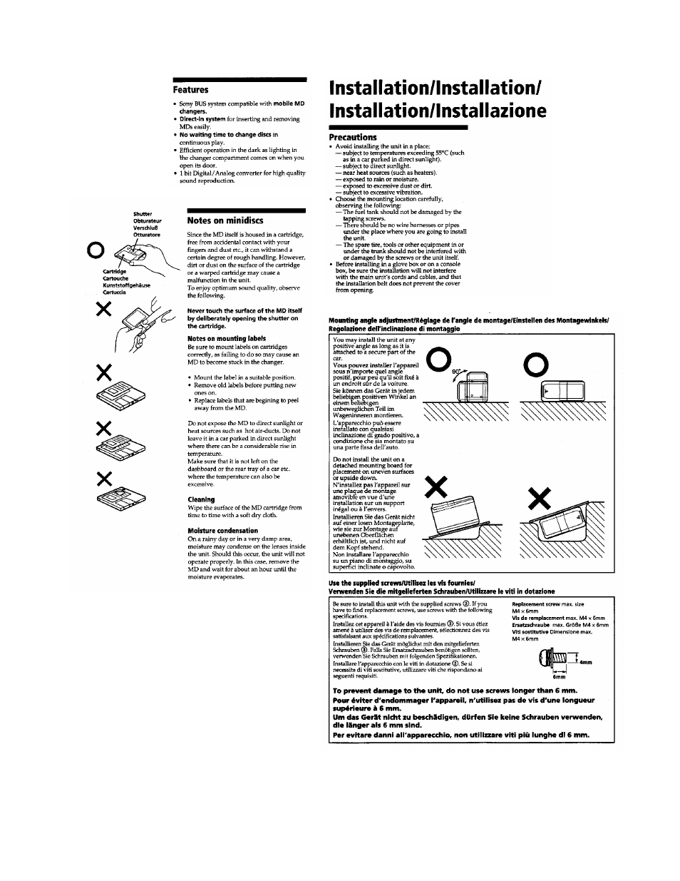 Sony MDX-61 User Manual | Page 4 / 38