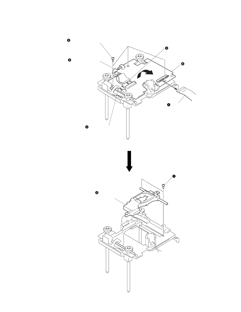 Servo board, Optical pick-up (kms-193c/j2n) | Sony MDX-61 User Manual | Page 9 / 38