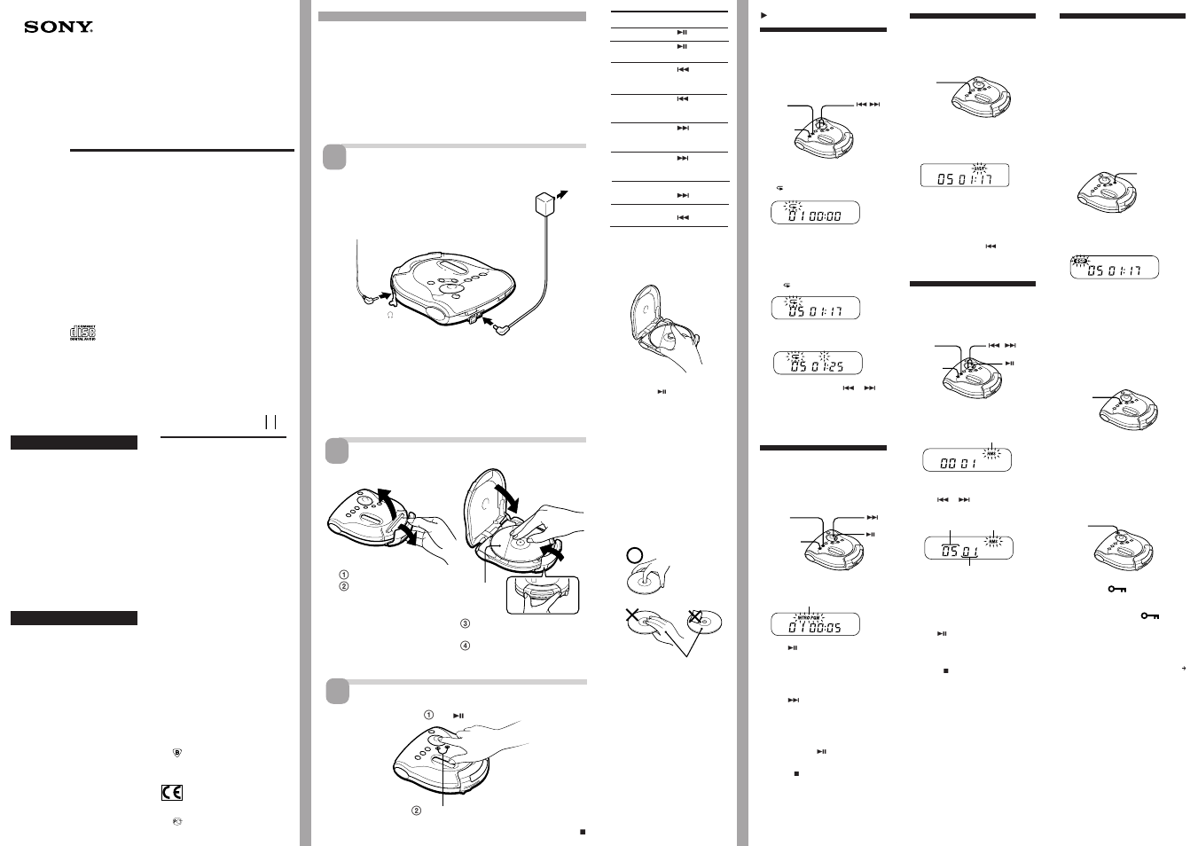 Sony CD Walkman D-ES55 User Manual | 2 pages