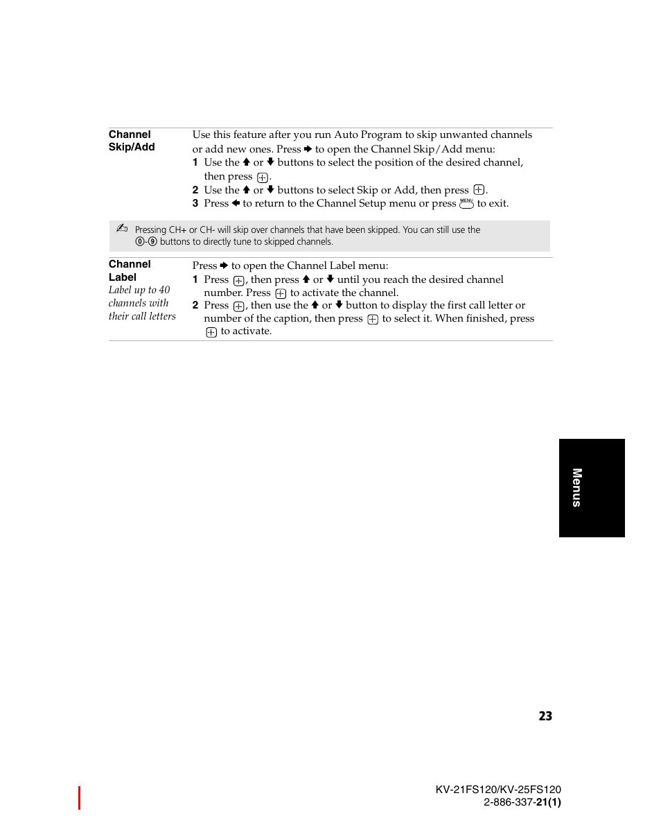 Sony WEGA KV-21FS120 User Manual | Page 31 / 48