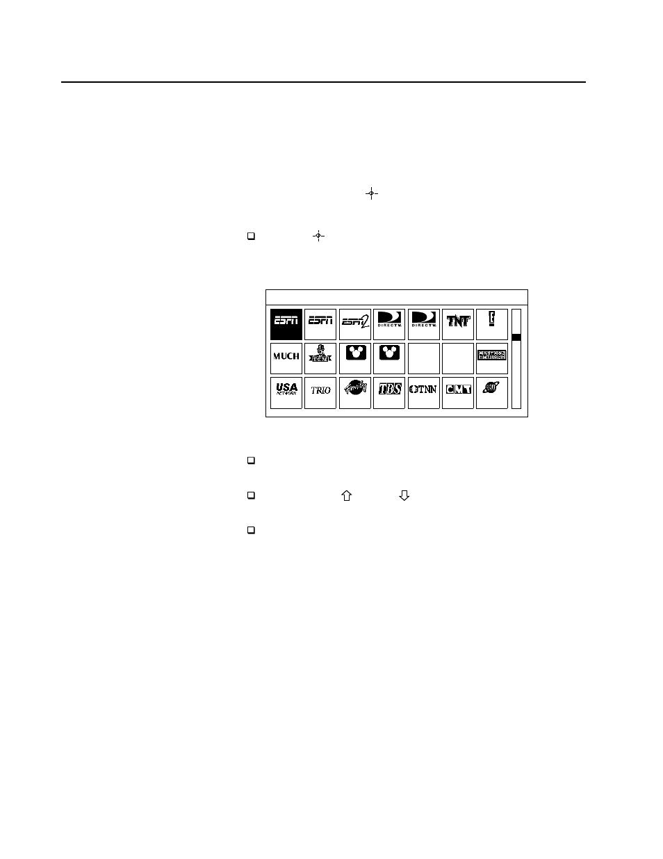 Using the station index, Moving through the station index | Sony SAT-B2 User Manual | Page 36 / 96