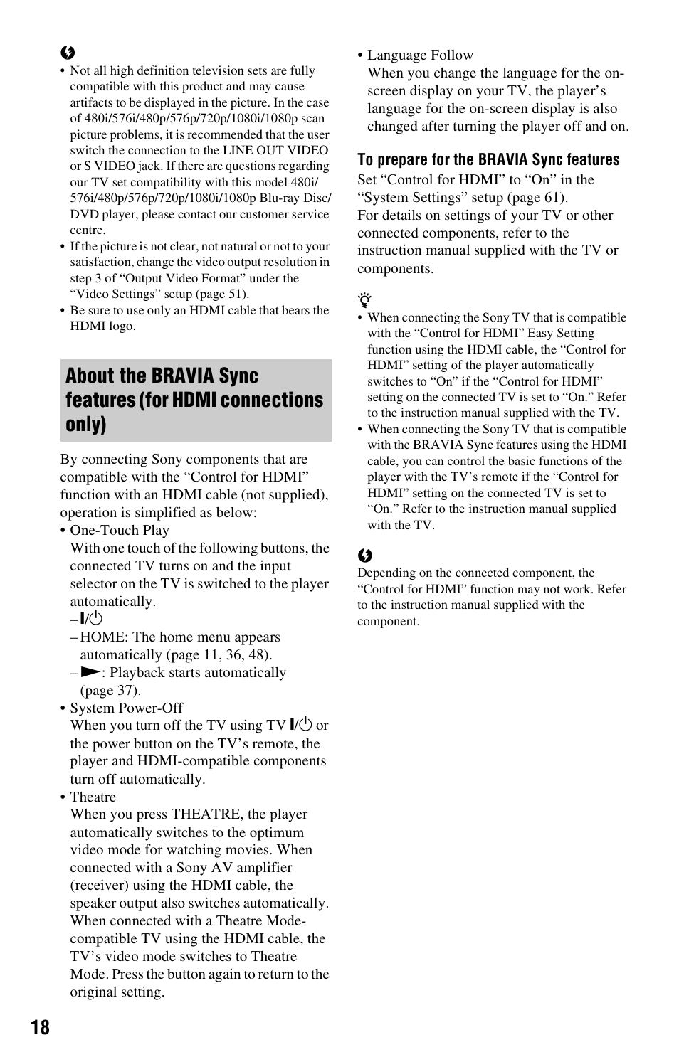 Sony BDP-S760 User Manual | Page 18 / 87