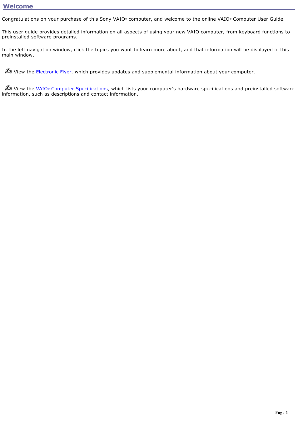 Sony VAIO computer User Manual | 190 pages