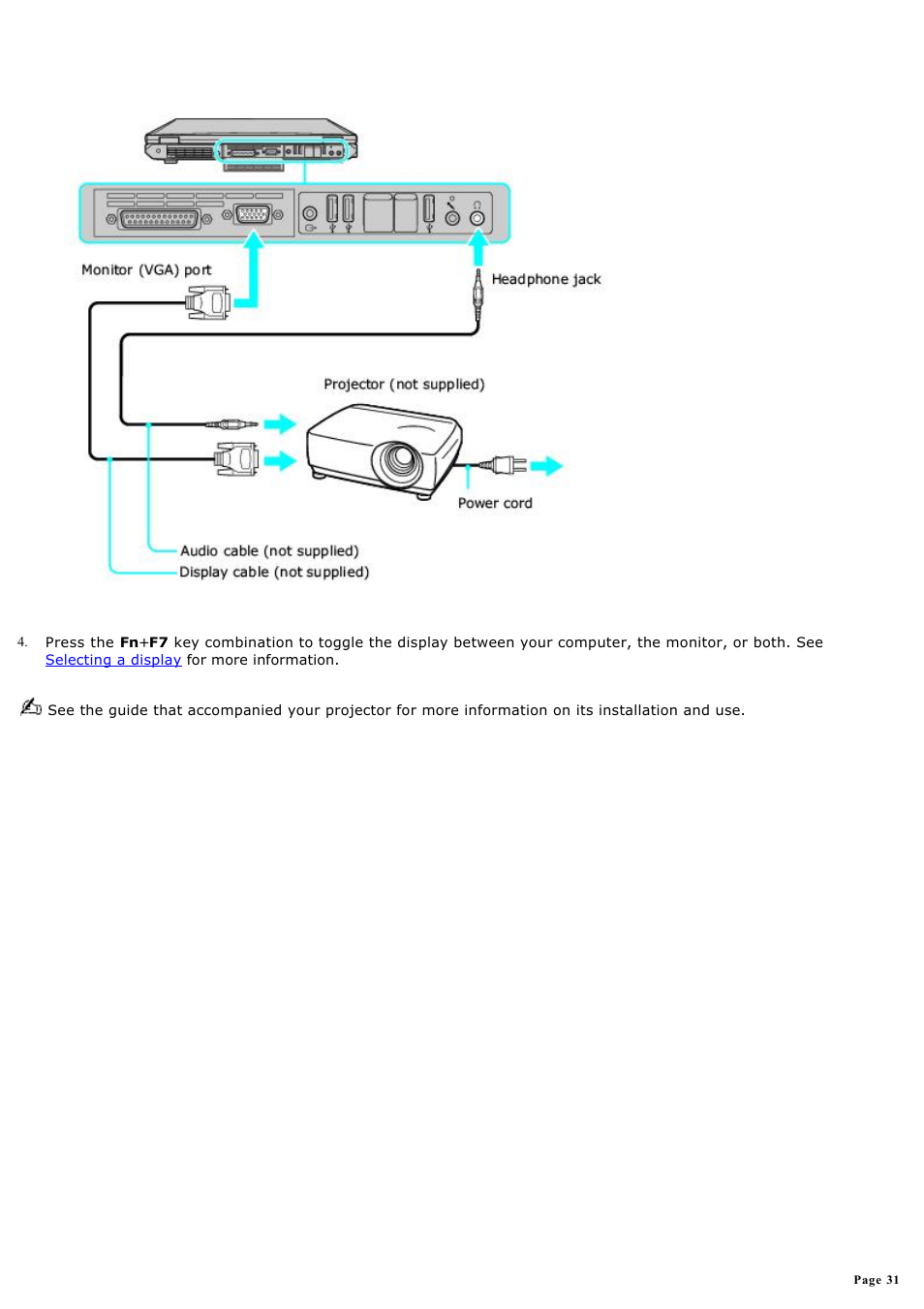 Sony VAIO computer User Manual | Page 31 / 190