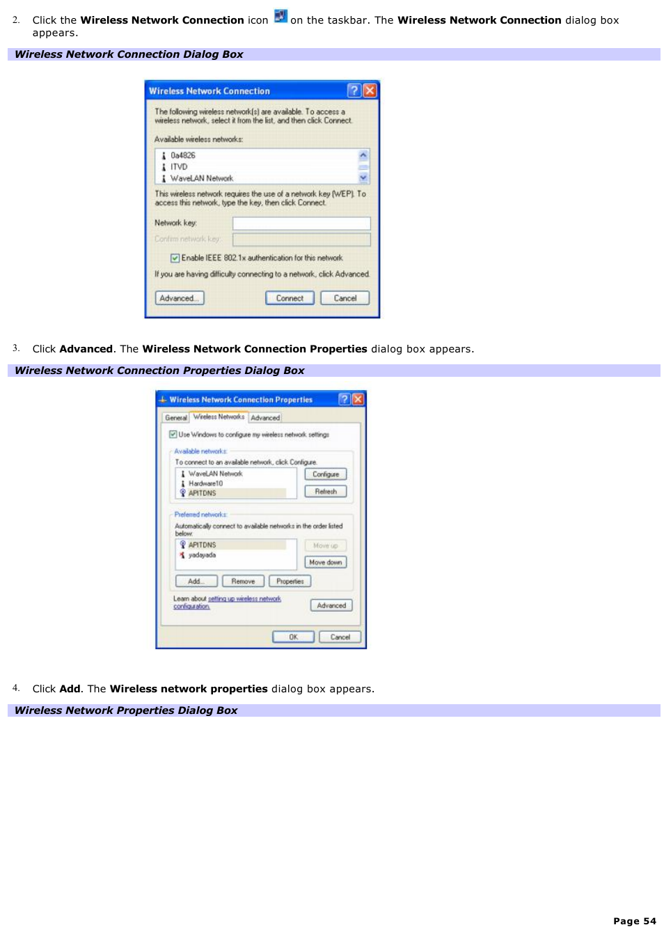 Sony VAIO computer User Manual | Page 54 / 190