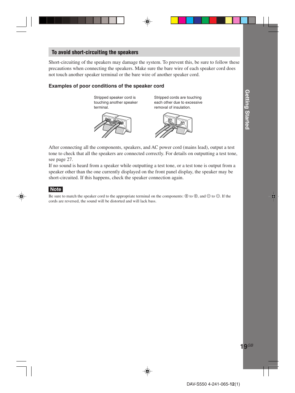 Sony DAV-S550 User Manual | Page 19 / 84