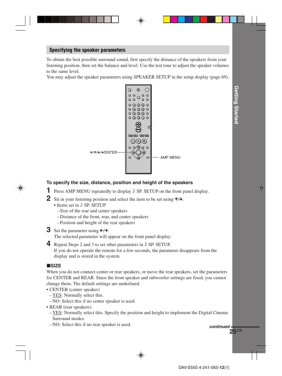 Sony DAV-S550 User Manual | Page 25 / 84