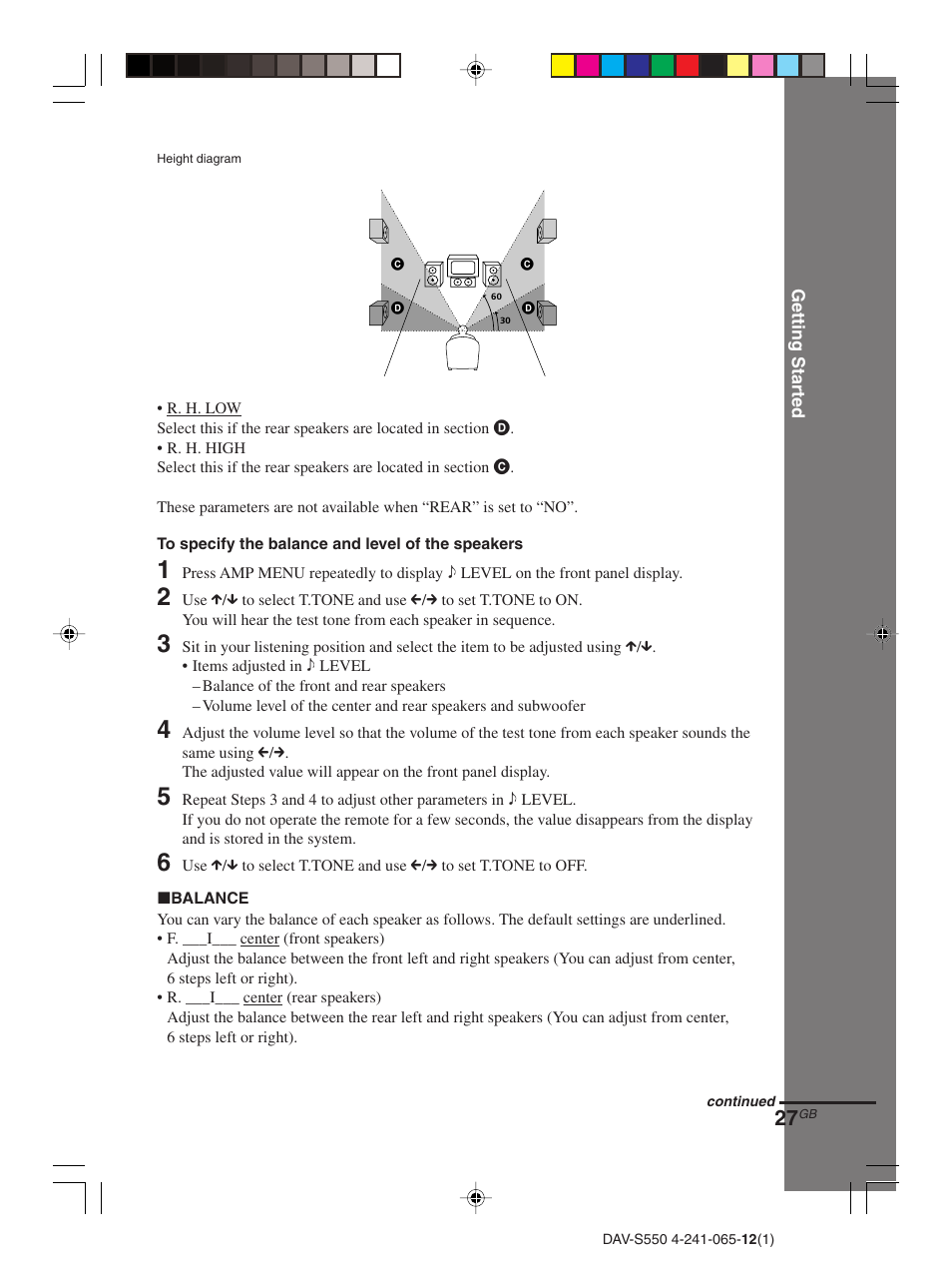 Sony DAV-S550 User Manual | Page 27 / 84