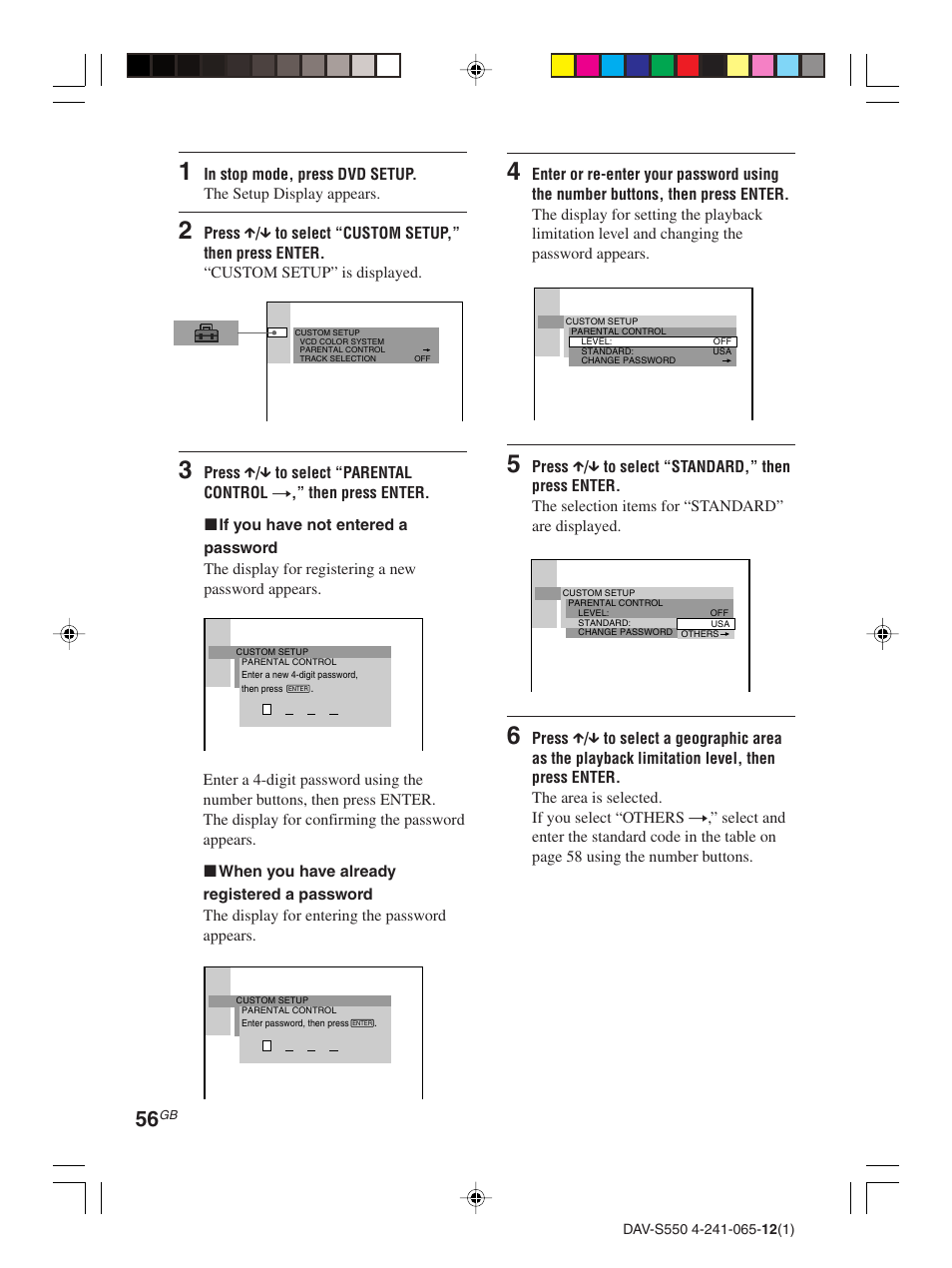 Sony DAV-S550 User Manual | Page 56 / 84