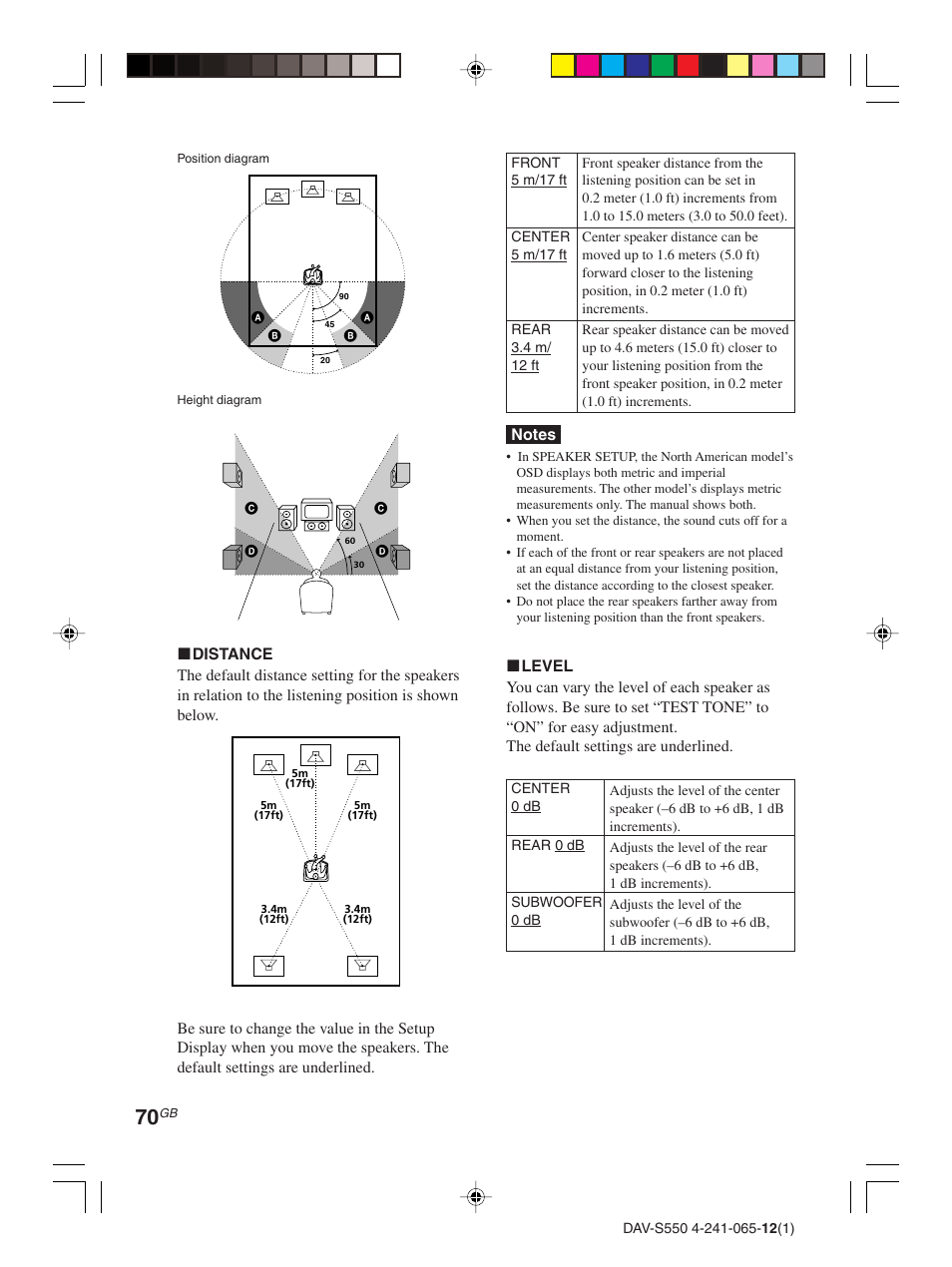 Sony DAV-S550 User Manual | Page 70 / 84