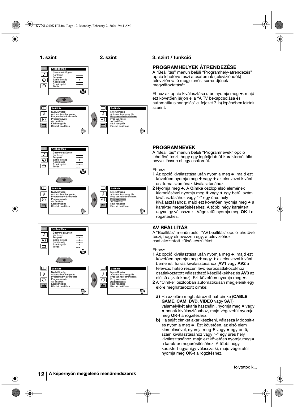 Sony FD Trinitron KV-29LS40K User Manual | Page 72 / 124