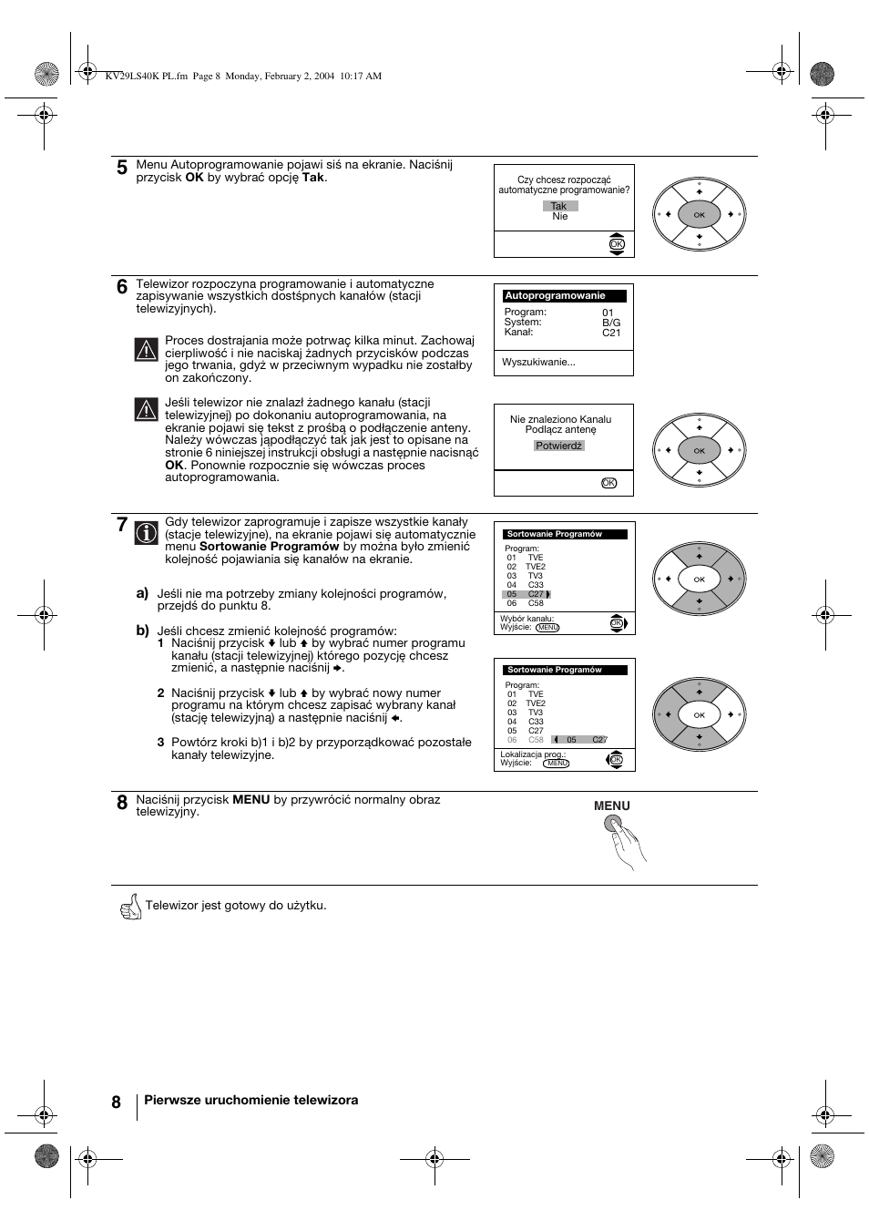 Sony FD Trinitron KV-29LS40K User Manual | Page 88 / 124