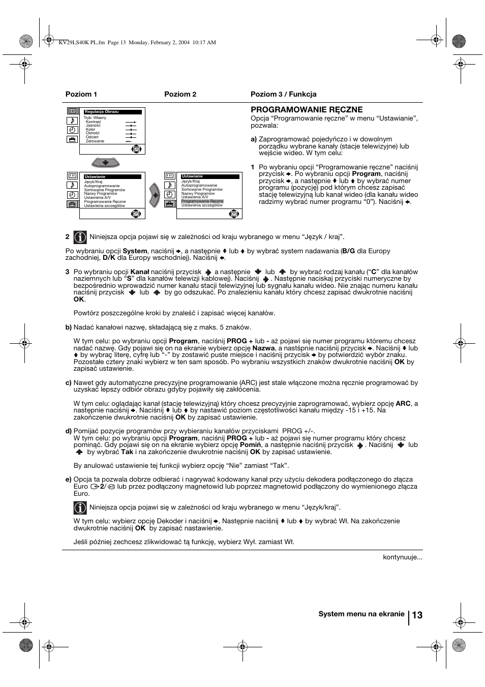Sony FD Trinitron KV-29LS40K User Manual | Page 93 / 124