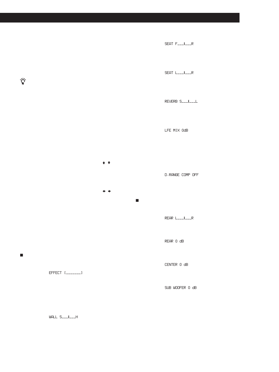 Getting started front panel operations, Surround (sur) parameters | Sony STR-DA90ESG User Manual | Page 53 / 64