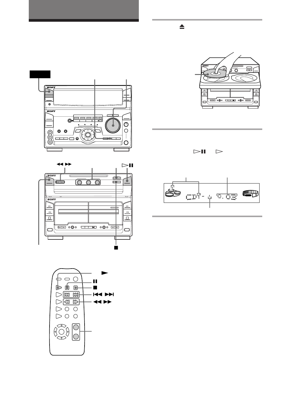 Playing a cd, Basic operations | Sony MHC-W550 User Manual | Page 10 / 44