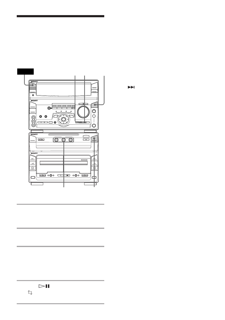 Playing the cd tracks in random order | Sony MHC-W550 User Manual | Page 19 / 44