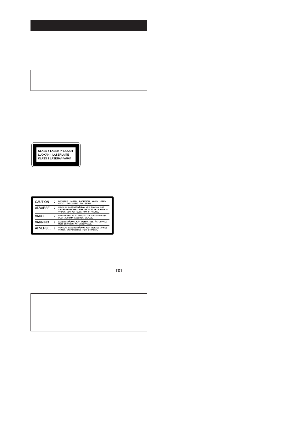 2warning | Sony MHC-W550 User Manual | Page 2 / 44